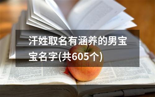 汗姓取名有涵养的男宝宝名字(共605个)