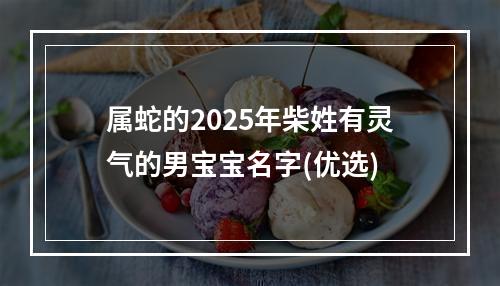 属蛇的2025年柴姓有灵气的男宝宝名字(优选)