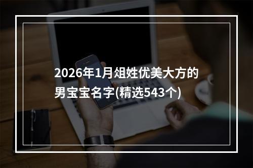 2026年1月俎姓优美大方的男宝宝名字(精选543个)