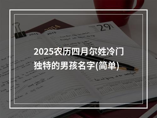 2025农历四月尔姓冷门独特的男孩名字(简单)