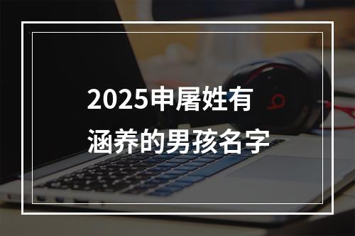 2025申屠姓有涵养的男孩名字