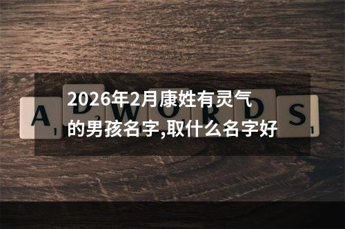 2026年2月康姓有灵气的男孩名字,取什么名字好