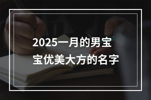 2025一月的男宝宝优美大方的名字