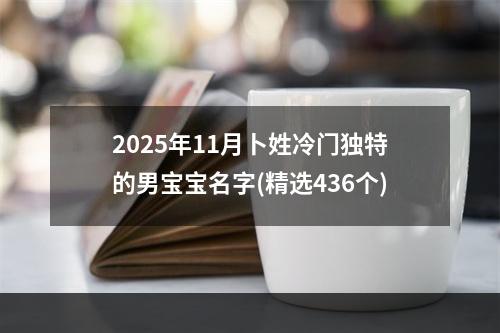2025年11月卜姓冷门独特的男宝宝名字(精选436个)