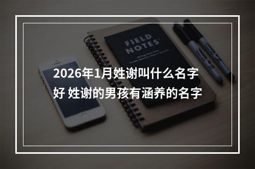 2026年1月姓谢叫什么名字好 姓谢的男孩有涵养的名字