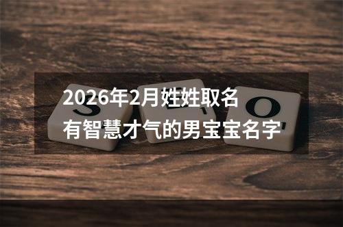 2026年2月姓姓取名有智慧才气的男宝宝名字