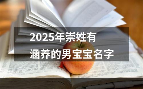 2025年崇姓有涵养的男宝宝名字