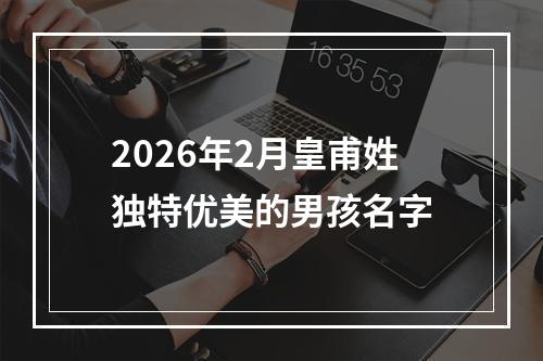 2026年2月皇甫姓独特优美的男孩名字