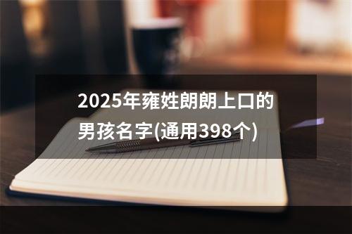 2025年雍姓朗朗上口的男孩名字(通用398个)