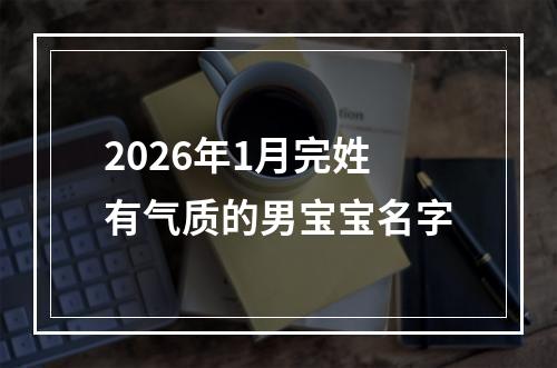 2026年1月完姓有气质的男宝宝名字