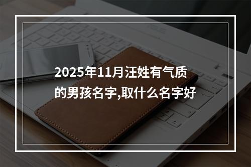 2025年11月汪姓有气质的男孩名字,取什么名字好