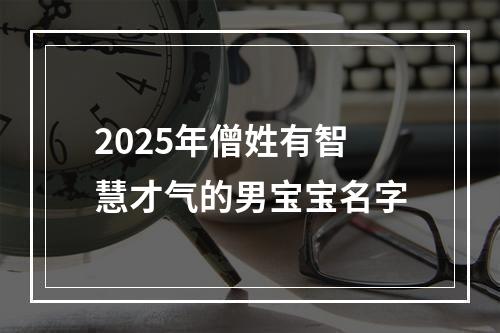 2025年僧姓有智慧才气的男宝宝名字