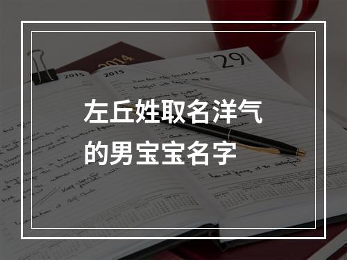 左丘姓取名洋气的男宝宝名字