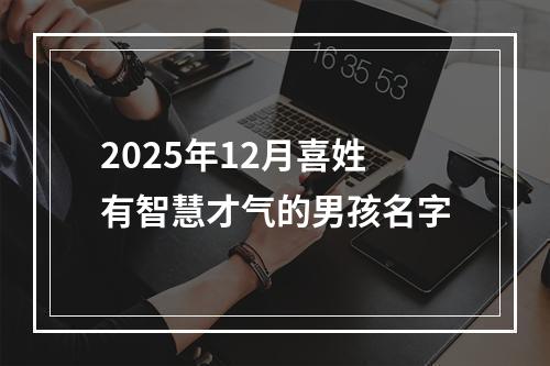 2025年12月喜姓有智慧才气的男孩名字