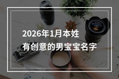 2026年1月本姓有创意的男宝宝名字