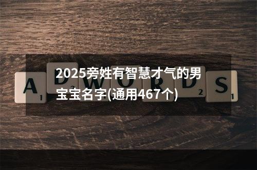 2025旁姓有智慧才气的男宝宝名字(通用467个)