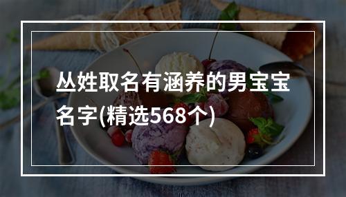 丛姓取名有涵养的男宝宝名字(精选568个)