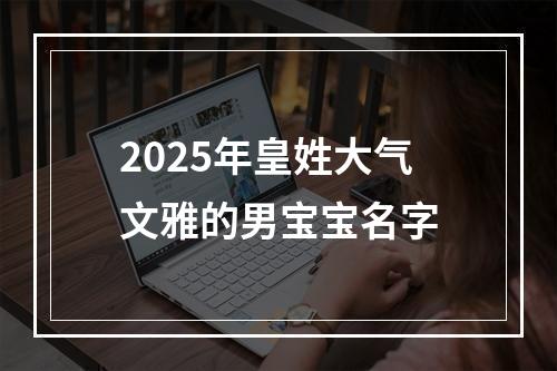 2025年皇姓大气文雅的男宝宝名字
