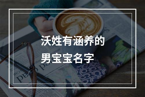 沃姓有涵养的男宝宝名字