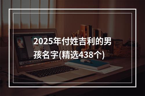 2025年付姓吉利的男孩名字(精选438个)