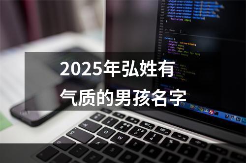 2025年弘姓有气质的男孩名字