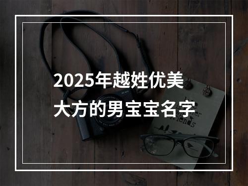 2025年越姓优美大方的男宝宝名字