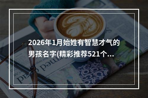 2026年1月始姓有智慧才气的男孩名字(精彩推荐521个)