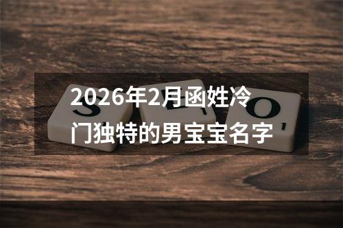 2026年2月函姓冷门独特的男宝宝名字