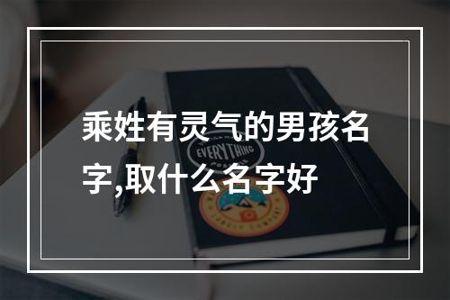 乘姓有灵气的男孩名字,取什么名字好