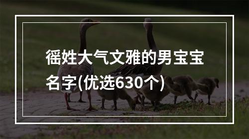 徭姓大气文雅的男宝宝名字(优选630个)
