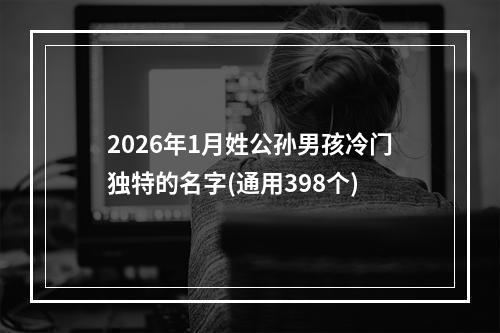 2026年1月姓公孙男孩冷门独特的名字(通用398个)