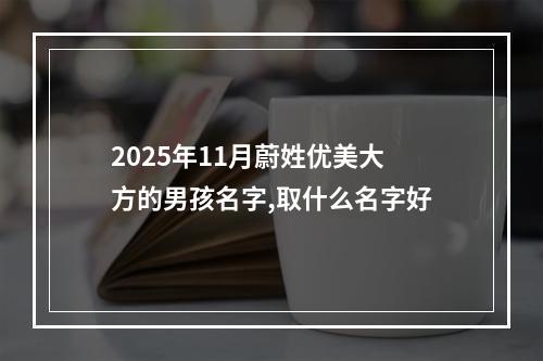 2025年11月蔚姓优美大方的男孩名字,取什么名字好