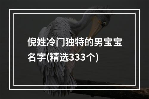 倪姓冷门独特的男宝宝名字(精选333个)