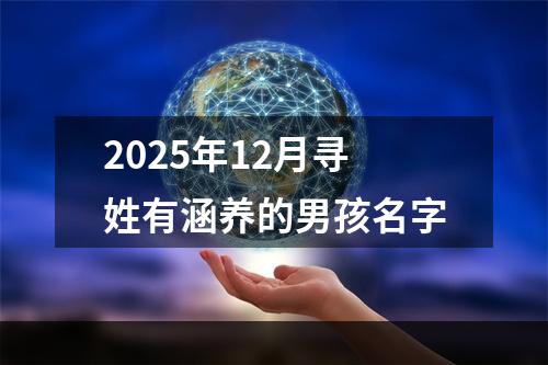 2025年12月寻姓有涵养的男孩名字