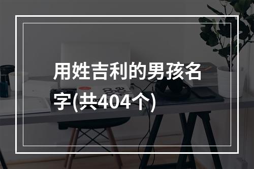 用姓吉利的男孩名字(共404个)