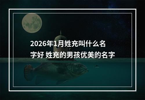 2026年1月姓充叫什么名字好 姓充的男孩优美的名字