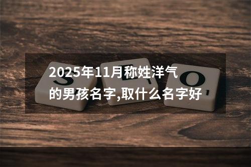 2025年11月称姓洋气的男孩名字,取什么名字好