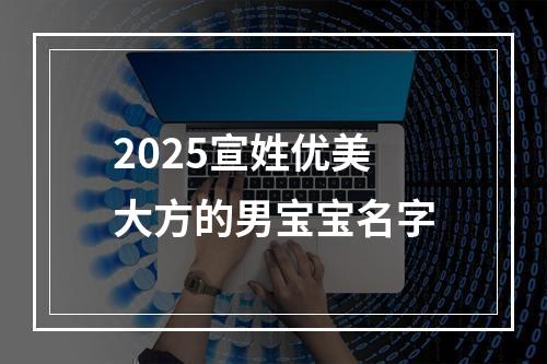 2025宣姓优美大方的男宝宝名字