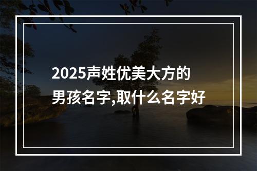 2025声姓优美大方的男孩名字,取什么名字好