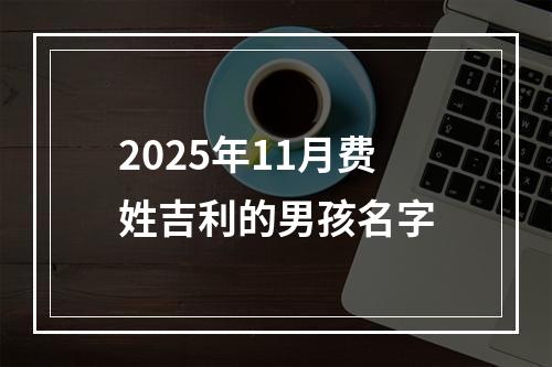 2025年11月费姓吉利的男孩名字