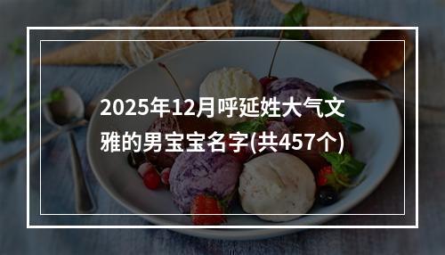 2025年12月呼延姓大气文雅的男宝宝名字(共457个)
