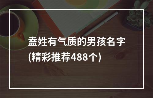 盍姓有气质的男孩名字(精彩推荐488个)