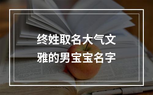 终姓取名大气文雅的男宝宝名字