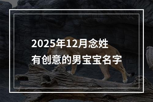 2025年12月念姓有创意的男宝宝名字