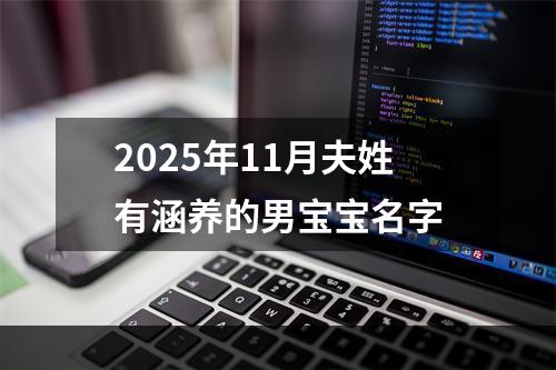2025年11月夫姓有涵养的男宝宝名字