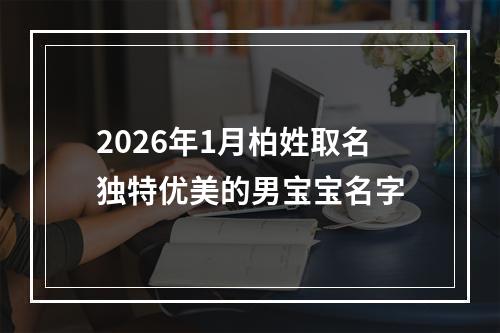 2026年1月柏姓取名独特优美的男宝宝名字