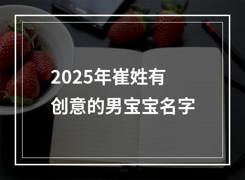2025年崔姓有创意的男宝宝名字