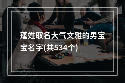 蓬姓取名大气文雅的男宝宝名字(共534个)