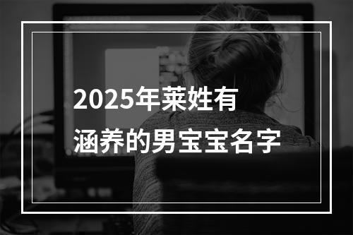 2025年莱姓有涵养的男宝宝名字