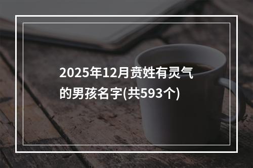 2025年12月贲姓有灵气的男孩名字(共593个)